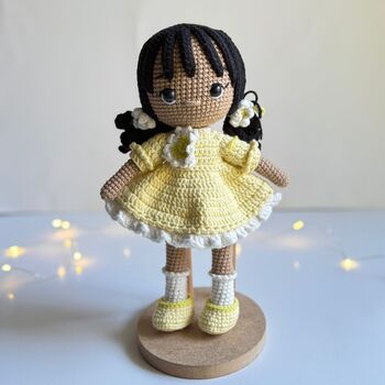 Handmade Crochet Black Doll, 12 of 12