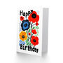 Poppy Flower Pattern Floral Design Her Birthday Card, thumbnail 2 of 4