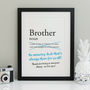 Personalised Brother Dictionary Print, thumbnail 1 of 4