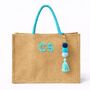 Personalised Jute Pom Pom Tote Bag, thumbnail 3 of 4