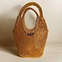 Metallic Raffia Crochet Tote Bag, thumbnail 3 of 7