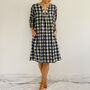 Kaftan Florence Nightdress In Skyland Check, thumbnail 1 of 6