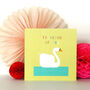 Swan Thinking Of You Card, thumbnail 3 of 5