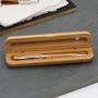 Personalised Bamboo Pen And Desk Pen Stand Gift Set, thumbnail 3 of 4