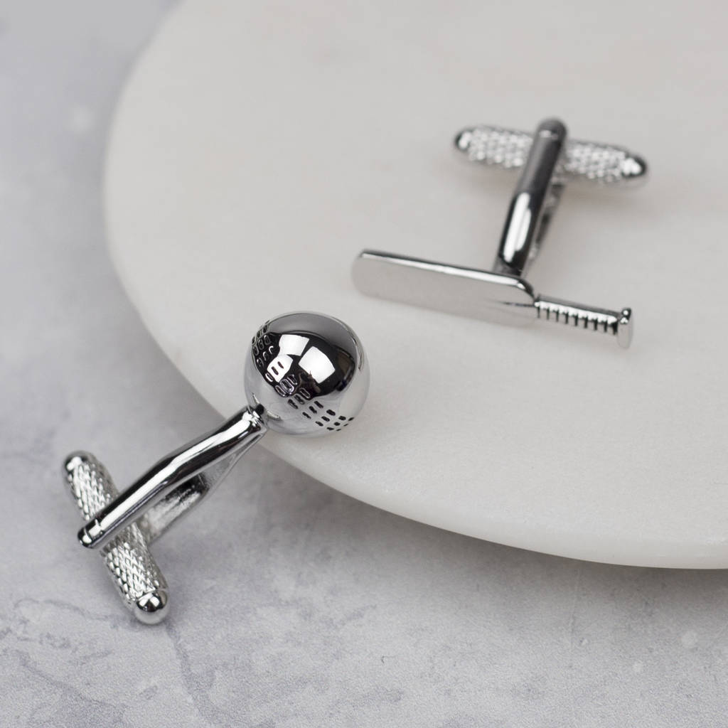 Cricket Cufflinks Bat And Ball By We Love To Create
