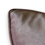 Super Soft Velvet Piped Cushion Pillow 43cm 17' Pink, thumbnail 2 of 3