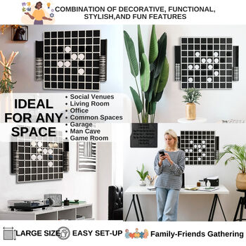 Reversi Luxury Metal Wall Game Wall Hanging, 4 of 11