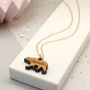 Personalised Wooden Bear Silhouette And Name Necklace, thumbnail 1 of 2