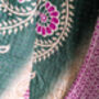 Mini Kantha Quilt Vintage Sari Throw Blankets, Handmade, thumbnail 9 of 10