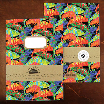 Camouflage Of Chameleons Print A5 Lined Journal, 2 of 10