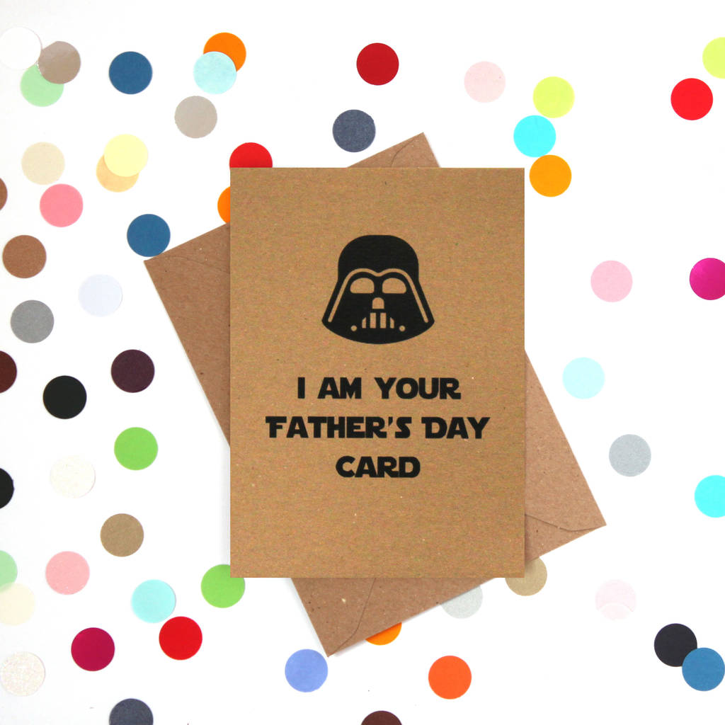 'darth's father's day' funny father's day card by bettie confetti ...