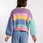 Rainbow Chunky Cardigan Easy Knitting Kit, thumbnail 3 of 11