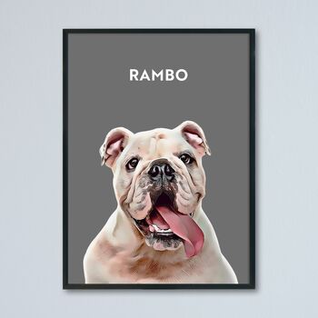 Personalised Pet Print Portrait From Photo, 10 of 11