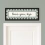 Love You Bye Striped Border Framed Print, thumbnail 6 of 10