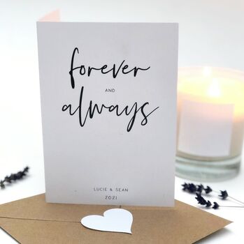 Forever And Always Personalised Valentine's Card, 5 of 5
