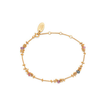 Droplet Bracelet In Spinel And Gold Vermeil Plated, 2 of 4