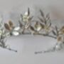 The Margot Crown Leaf Vine Mother Of Pearl Carved Shell Art Nouveau Headpiece, thumbnail 12 of 12