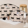 Cat Lovers Black Cats Gift Makeup Toiletry Wash Bag, thumbnail 1 of 4