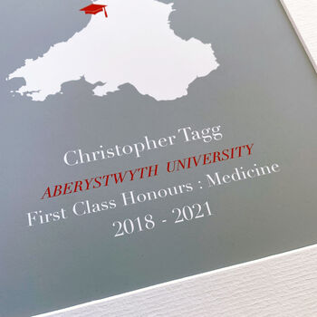 Personalised Graduation Location Gift Print, 4 of 4