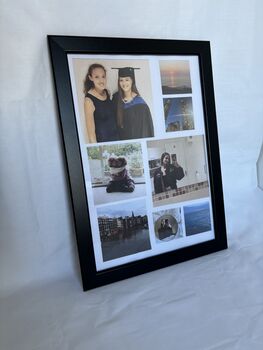 Personalised Photo Collage Print With Optional Custom Text Wall Art A4 Frame Not Included, 2 of 3