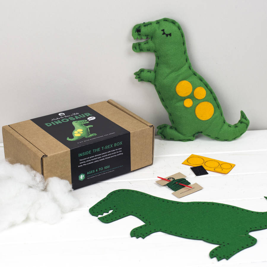 Dinosaur Craft Sewing Kit For Children By Laura Danby