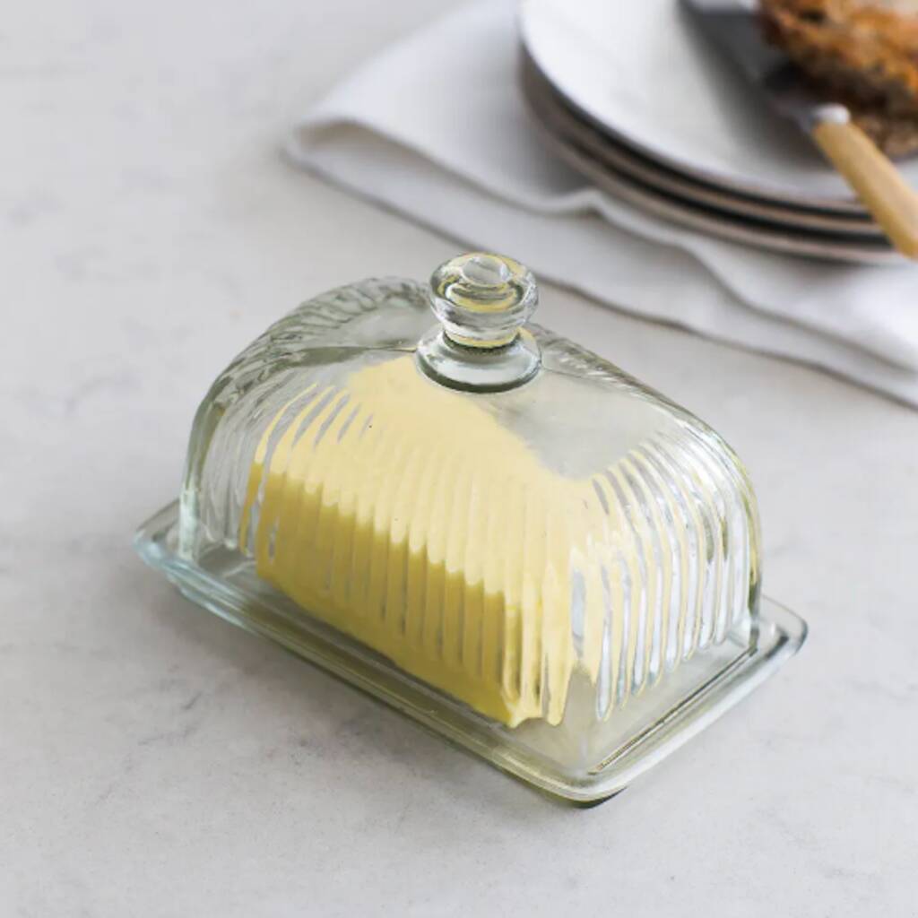 Glass Butter Dish, 1 of 2
