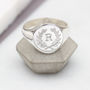 Sterling Silver Personalised Initial Signet Ring, thumbnail 1 of 4