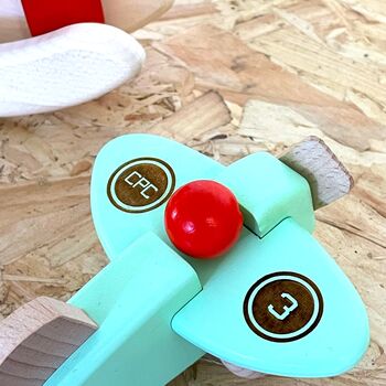 Personalised Wooden Toy Aeroplane, 6 of 6