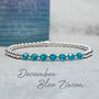 December Birthstone Bracelet Blue Zircon Or Tanzanite, thumbnail 1 of 10
