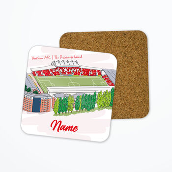 Personalised Wrexham Afc Coaster, Racecourse Ground, 2 of 3