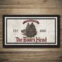 Personalised Bar Runner And Coasters Boars Head, thumbnail 2 of 8