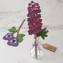 Handpainted Wooden Larkspur Birth Flower July In Vase, thumbnail 1 of 10