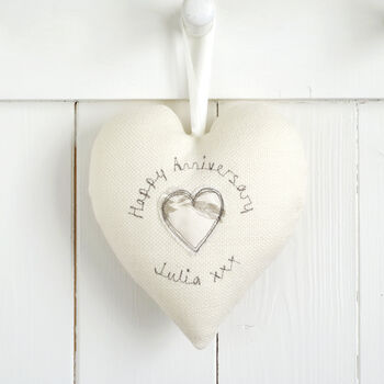 Personalised 30th Pearl Wedding Anniversary Heart Gift, 7 of 9