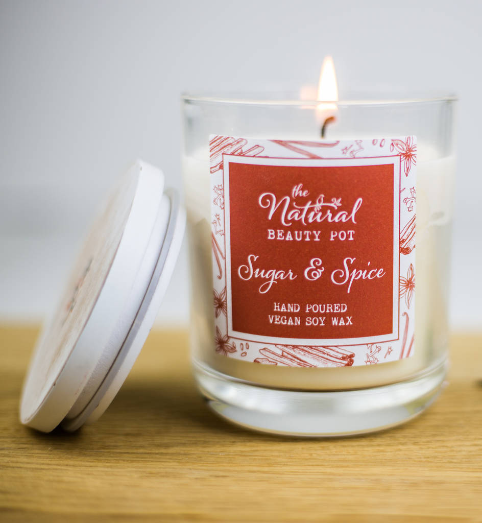 Sugar And Spice Soy Hand Poured Candle, 1 of 2