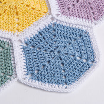 Honeycomb Baby Blanket Easy Crochet Kit, 6 of 10