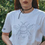 Embroidered Bee T Shirt, thumbnail 1 of 7