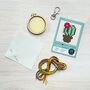 What The Fucculent! Mini Matchbox Cross Stitch Kit, thumbnail 5 of 5