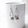 Silver Plated Large Drop Earrings, thumbnail 1 of 7