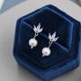 Marquise Cz Trio With Baroque Pearl Dangle Earrings, thumbnail 6 of 12