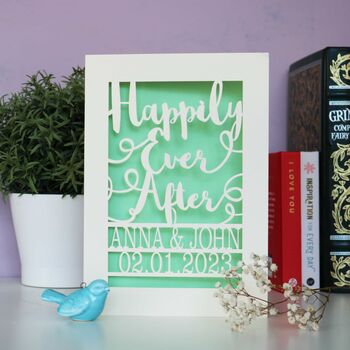 Personalised Papercut Happily Ever After Card, 8 of 10
