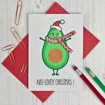 Funny Avocado Christmas Card, 3 of 3