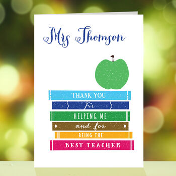 Personalised Teachers Thank You Card, 3 of 3