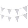 White Fabric Triangle Wedding And Party Bunting, thumbnail 2 of 3