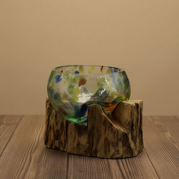 Colourful Molten Glass Fruit Bowl And Decorative Bowl, 2 of 4