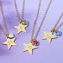 Personalised Star And Birthstone Milestone Birthday Necklace, thumbnail 4 of 11