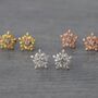 'Merry Christmas' Sterling Silver Snowflake Earrings, thumbnail 2 of 5