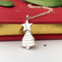 Christmas Tree And Initial Star Topper Necklace, thumbnail 1 of 9