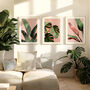 Tropical Leaf Prints Set Of Three, thumbnail 1 of 12