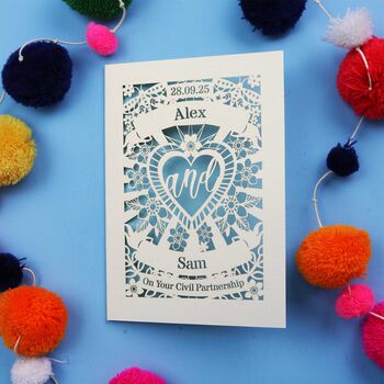 Personalised Civil Partnership Card, 5 of 7