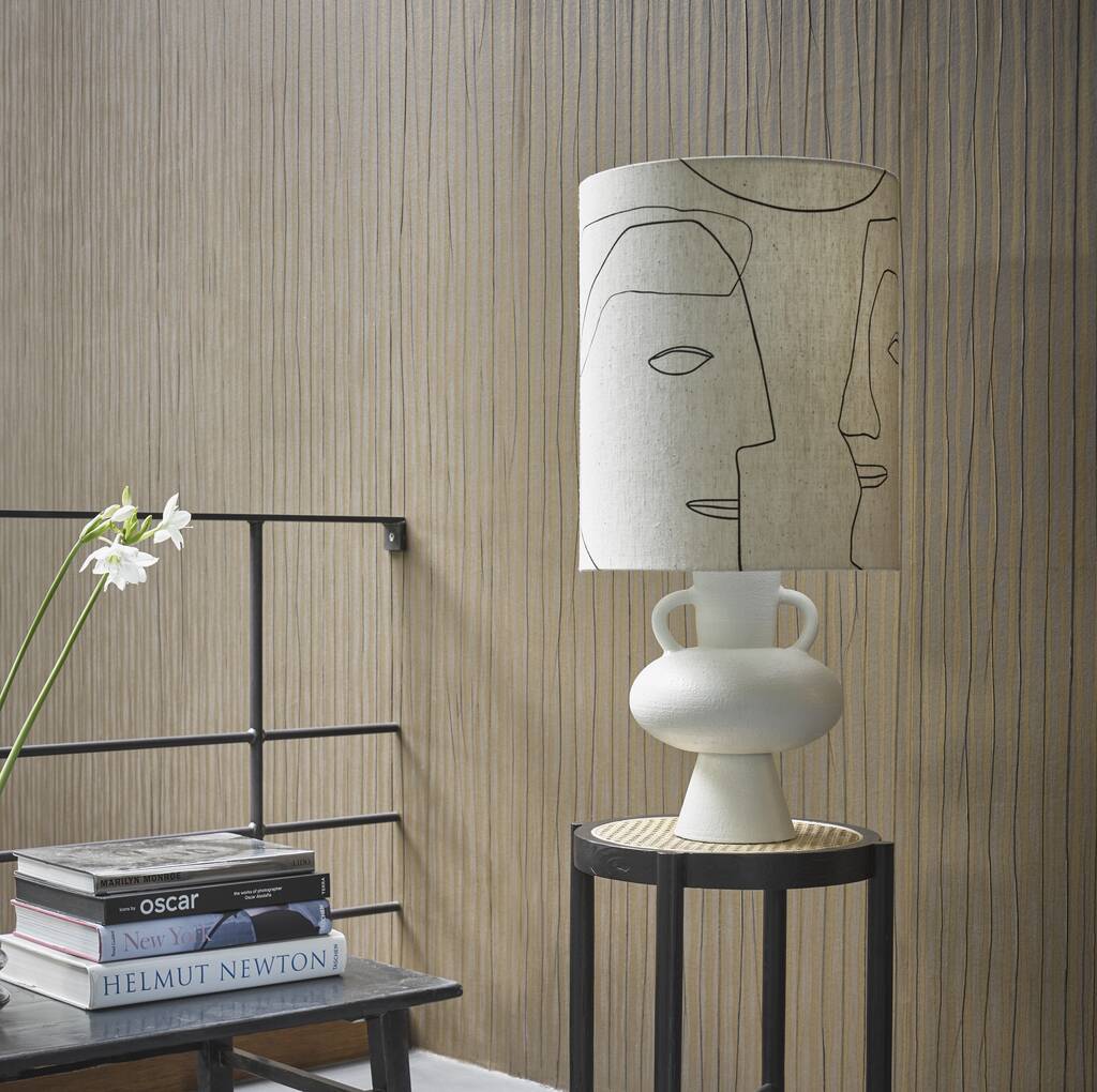 Drawn Face Table Lamp, 1 of 3